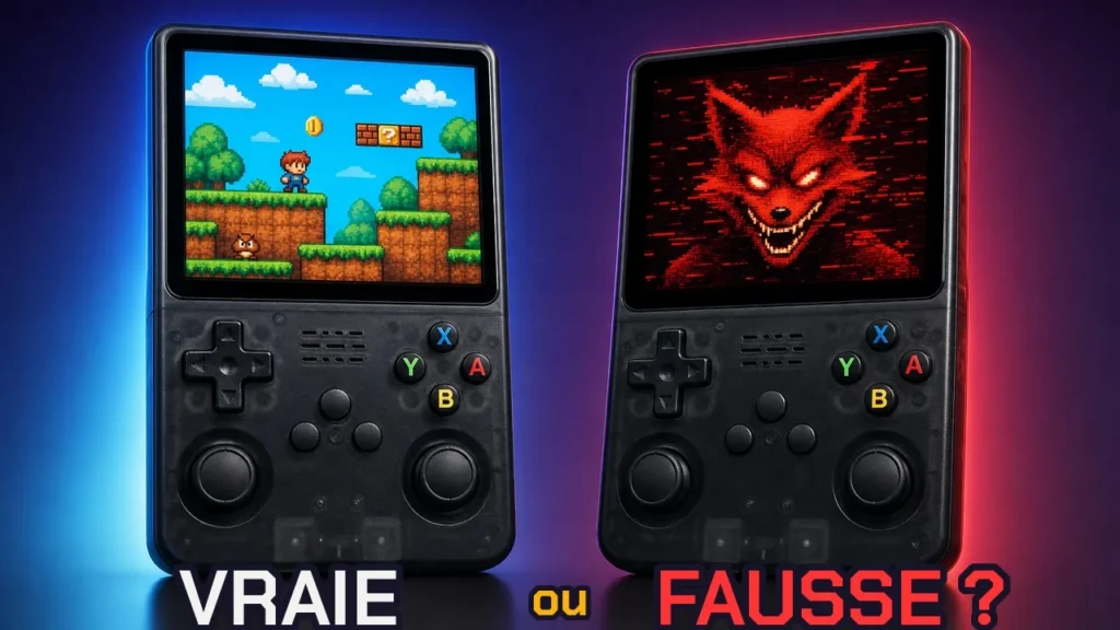 Deux consoles R36S face à face, vraie ou fausse, miniature de l'avis vidéo RétroCartouche